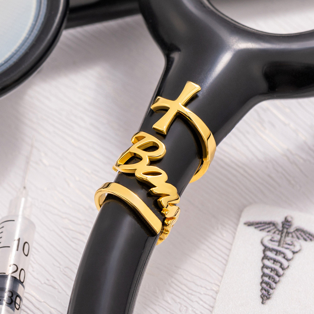 Medical Laboratory Science - Stetoscopio medico personalizzato con croce Etichetta