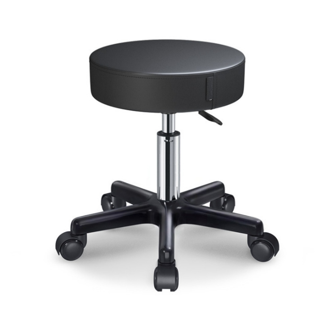 Medical Lab Officer - Sgabello con Ruote in Pelle PVC,