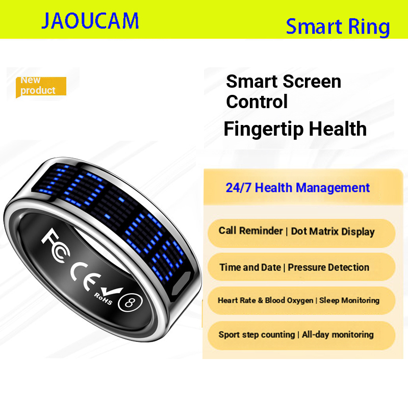Blood Pressure Monitor - Anello Smart 2026 con Chiamata, Notifiche,