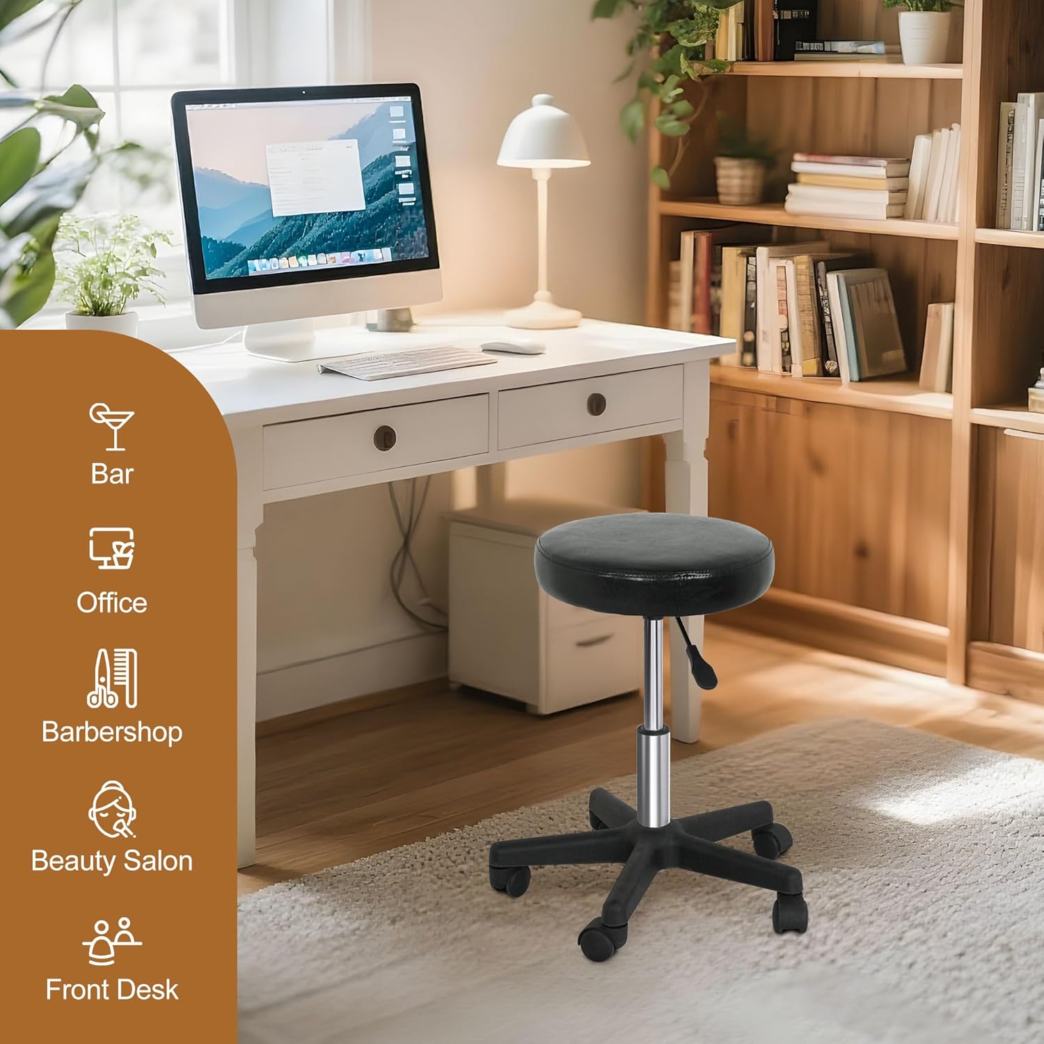 Sgabello con Ruote in Pelle PV - Medical Lab Officer recensione e prezzo